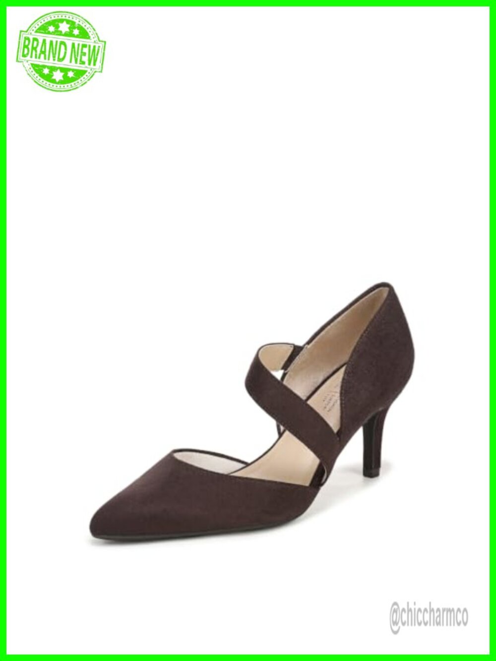Women's Suki Pointed Toe Pump Heel with Cross Strap Comfort